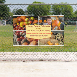 Bannière de célébration du festival de récolte per