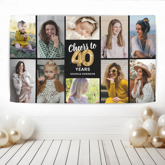 Bannière de collage de photos personnalisée pour 4 (Créateur téléchargé)