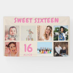 Bannière de collage photo personnalisée pour une f