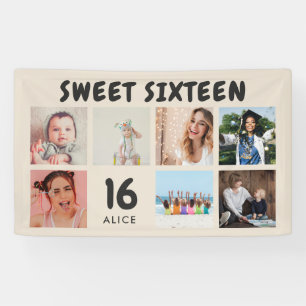 Bannière de collage photo personnalisée pour une f