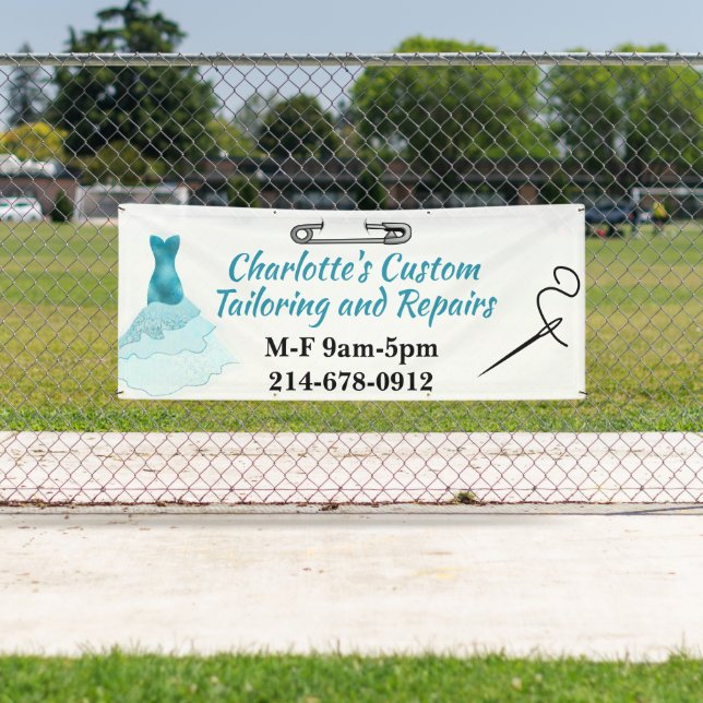 Bannière de couture personnalisée (En situation)