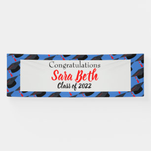 Bannière de décoration de la fête de graduation pe
