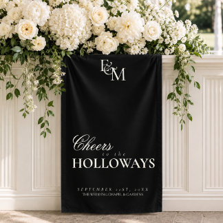 Bannière de décoration de réception de mariage d'a