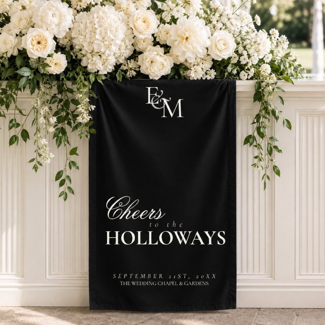 Bannière de décoration de réception de mariage d'a (Old Money Wedding Reception Decor Banner)