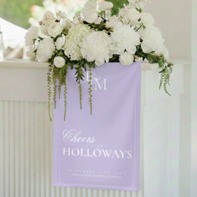 Bannière de décoration de réception de mariage Old (Old Money Wedding Couple Cocktail Hour Bar Banner)