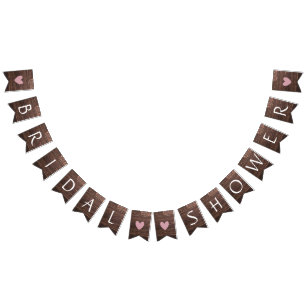 Bannière de décoration en bois Brown rustique