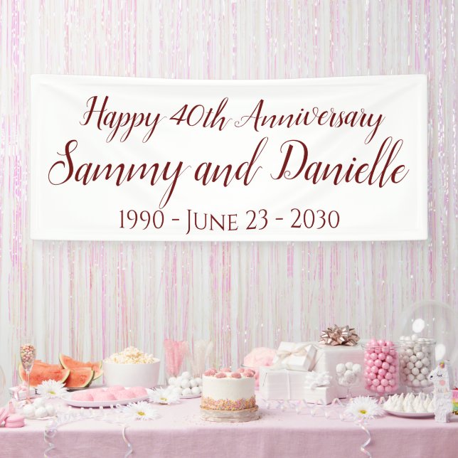 Bannière de décoration pour fête du 40e anniversai (Fête)
