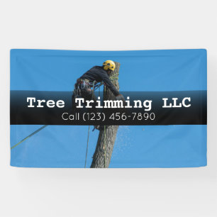 Bannière de découpe de l'arbre publicitaire