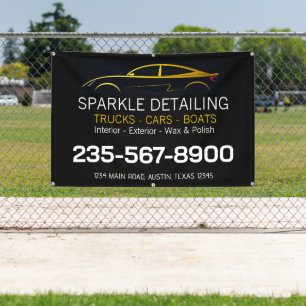 Bannière de detailing de voiture professionnelle