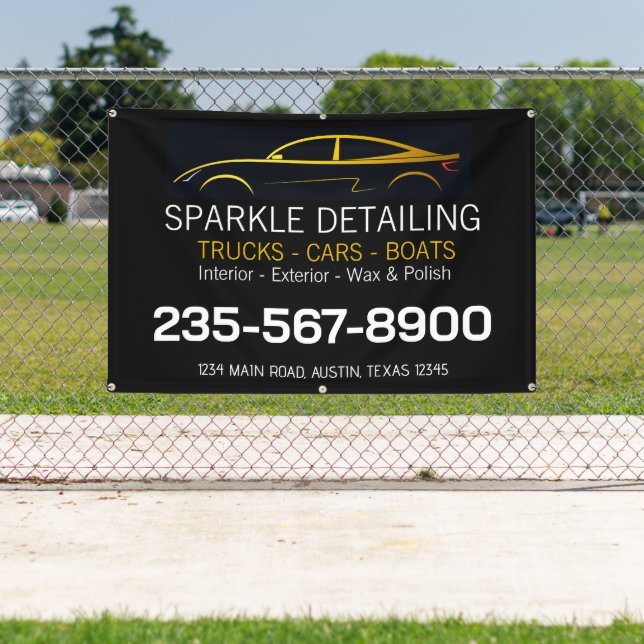 Bannière de detailing de voiture professionnelle (Insitu)