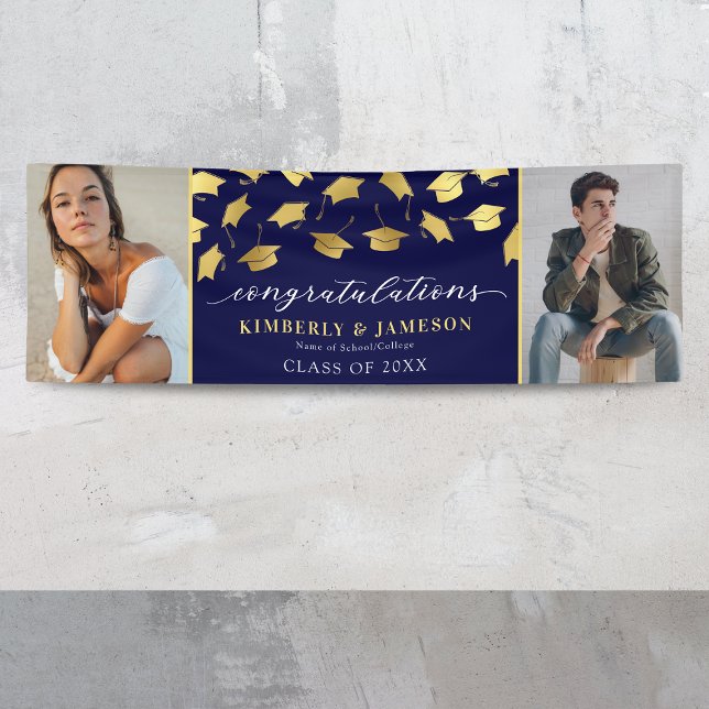 Bannière de deux diplômes photo (Créateur téléchargé)