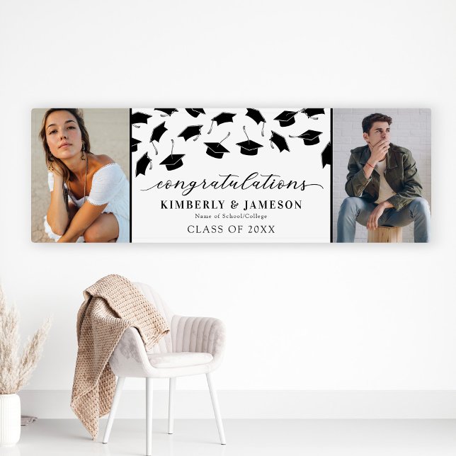 Bannière de deux diplômes photo (Créateur téléchargé)