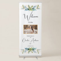 Bannière de douche nuptiale Eucalyptus vert