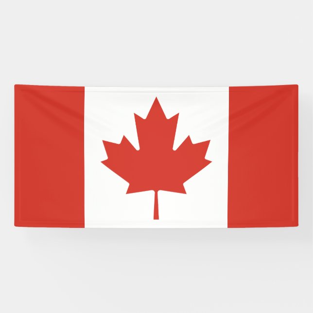 Bannière de drapeau canadien patriotique (Horizontal)