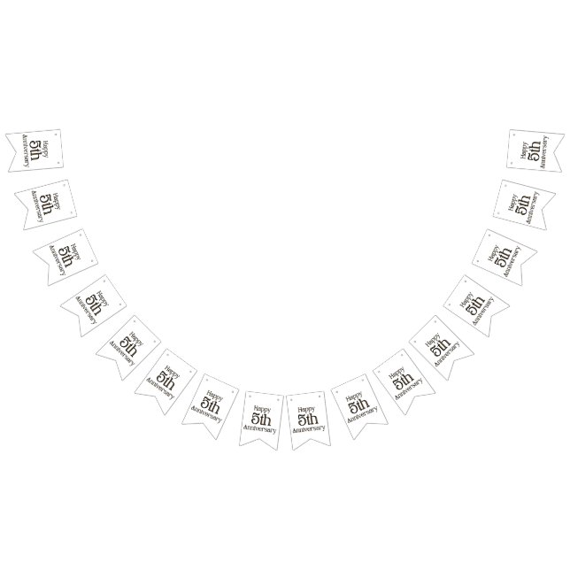 Bannière de fanion de 5e anniversaire joyeux (Tout)
