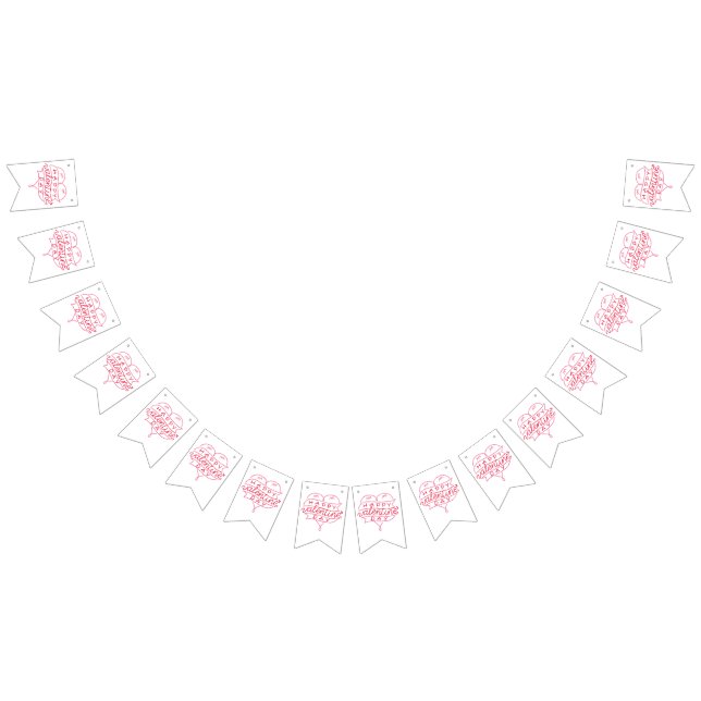 Bannière de fanions Joyeuse Saint-Valentin (Tout)