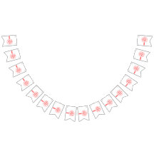 Bannière de fanions Joyeuse Saint-Valentin Amour