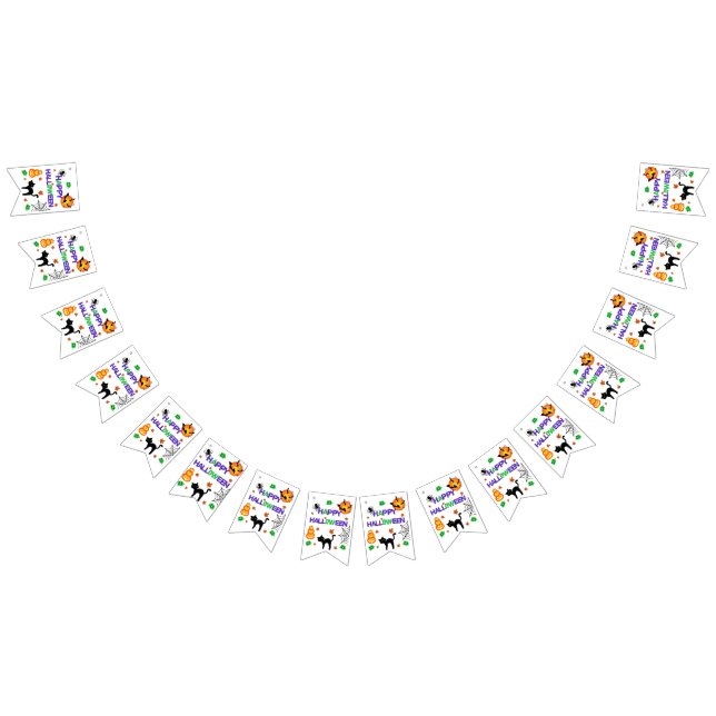 Bannière de fanions "Joyeux Halloween" (Tout)
