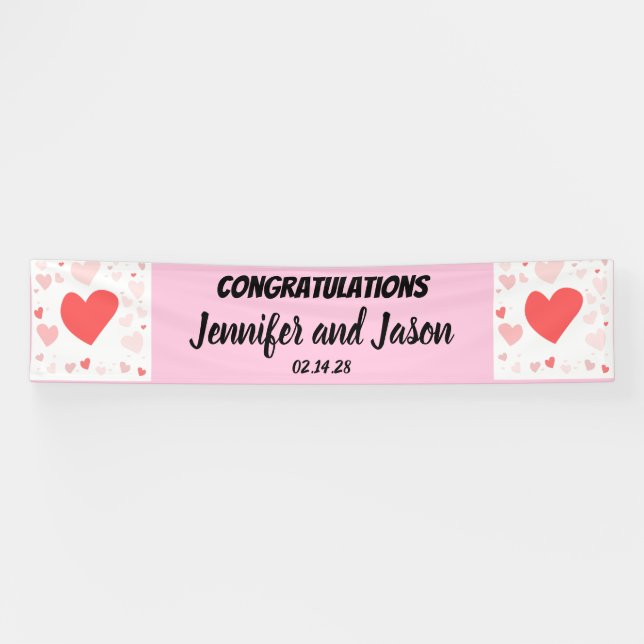 Bannière de félicitations de mariage pour la Saint (Horizontal)