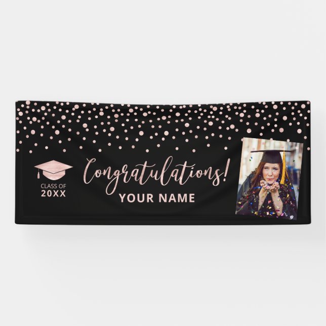 Bannière de Félicitations de Remise de Diplôme Con (Horizontal)