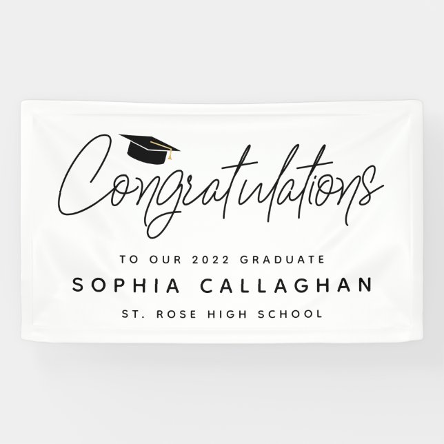 Bannière de félicitations pour la remise des diplô (Horizontal)