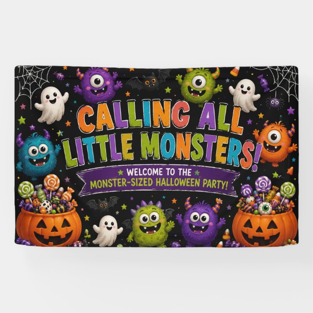 Bannière de fête Calling All Monsters (Horizontal)