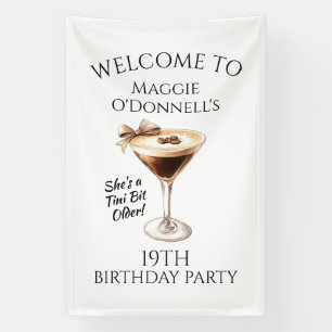 Bannière de fête d'anniversaire 19e Espresso Marti
