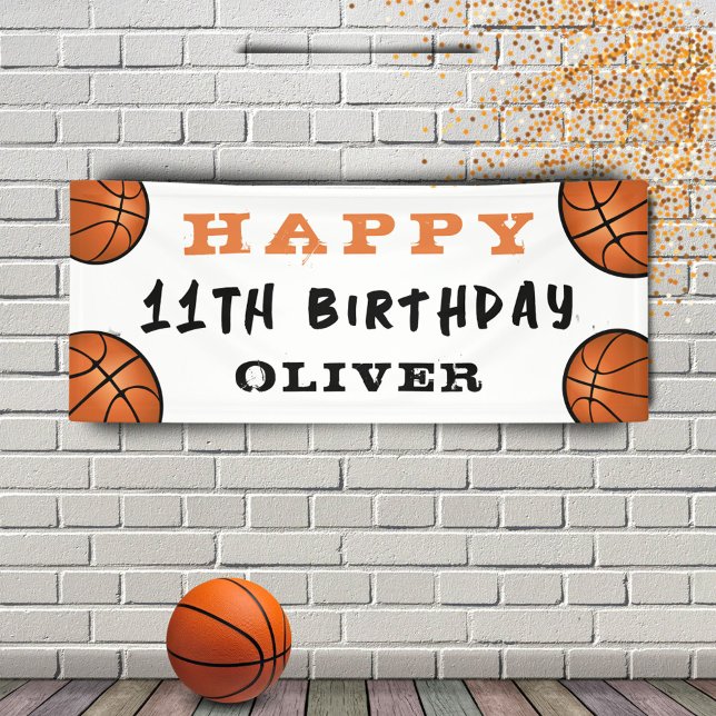 Bannière de fête d'anniversaire de Basketball pour (Créateur téléchargé)