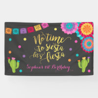 Bannière de fête d'anniversaire de fiesta aucune