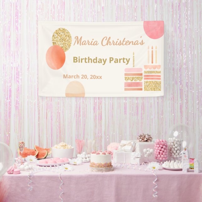 Bannière de fête d'anniversaire Fantaisie & Vœux (Fête)