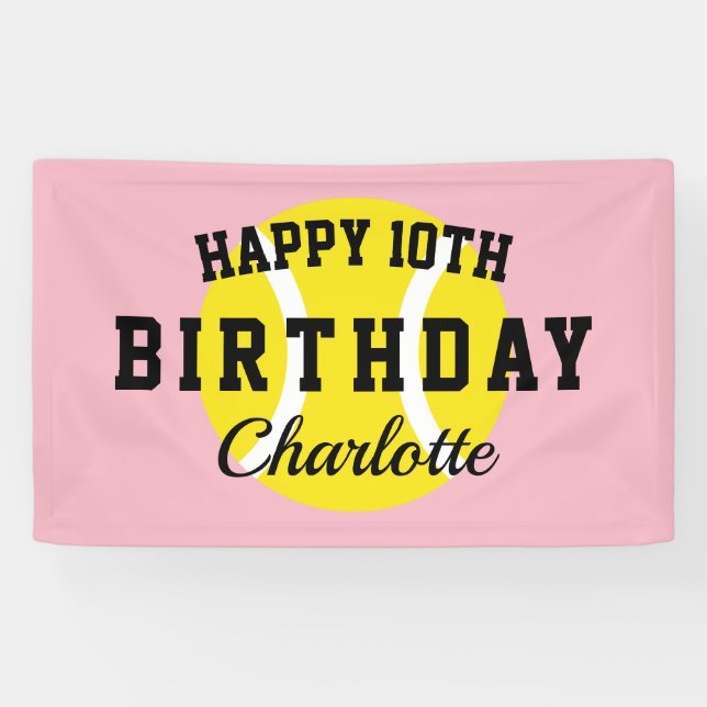 Bannière de fête d'anniversaire personnalisée sur  (Horizontal)