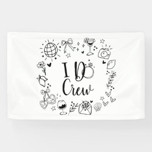 Bannière de fête de bachelorette "I Do Crew"