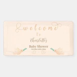 Bannière de fête de bébé pour un bébé colombe mign
