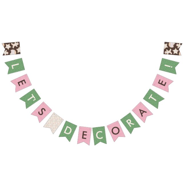 Bannière de fête de décoration de biscuits de Noël (Tout)