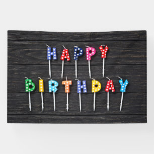 Bannière de fête de fond de clôture noire Joyeux A