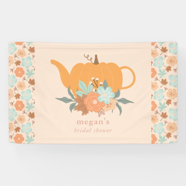 Bannière de Fête de Mariage de Citrouille de Tea P (Horizontal)