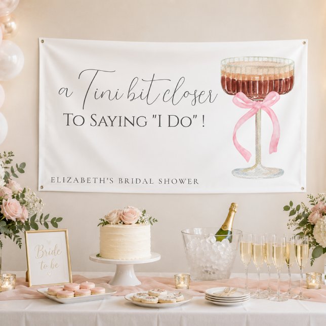Bannière de fete de mariage Tini Bit Closer (Tini Bit Closer Banner)
