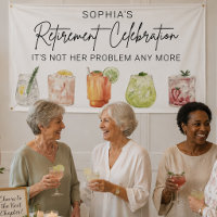 Bannière de fête de retraite, Fête de retraite drô