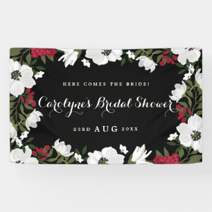 Bannière de Fête des mariées de fleurs d'anémones