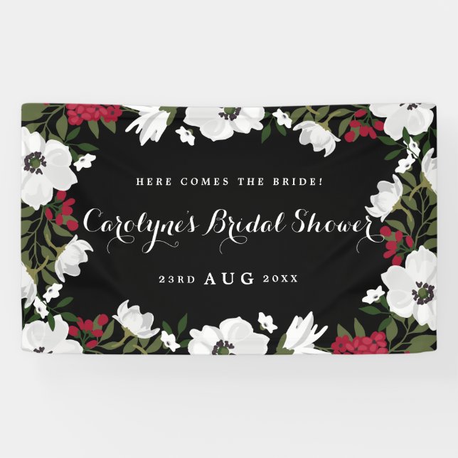 Bannière de Fête des mariées de fleurs d'anémones  (Horizontal)