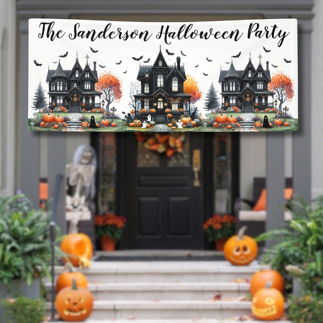 Bannière de fête d'Halloween amusante (Fun Halloween Party Banner Sign)