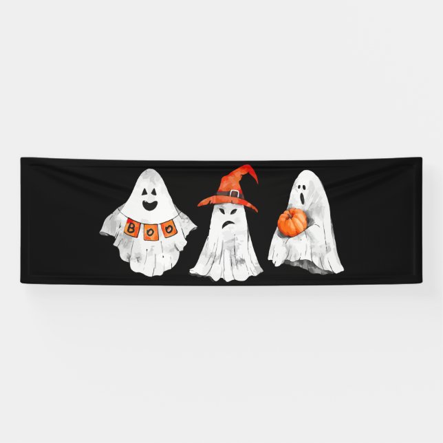 Bannière de fête Halloween, Décoration de fête Hal (Horizontal)