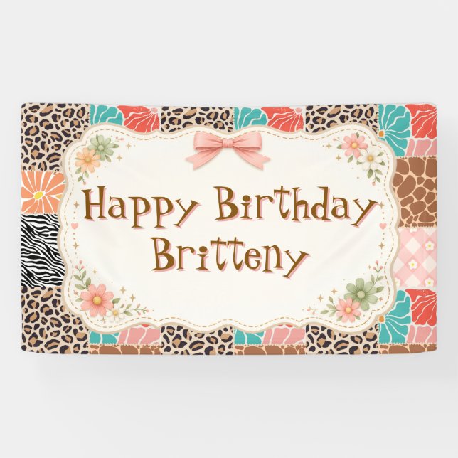 Bannière de fête personnalisée | Célébration perso (Horizontal)