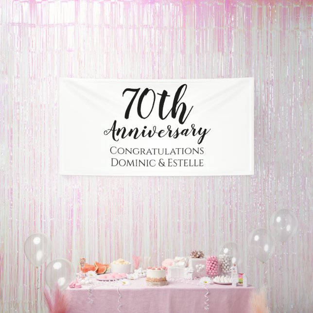 Bannière de fête personnalisée pour le 70e anniver (Fête)