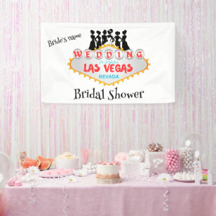 Bannière de fête prénuptiale de Las Vegas