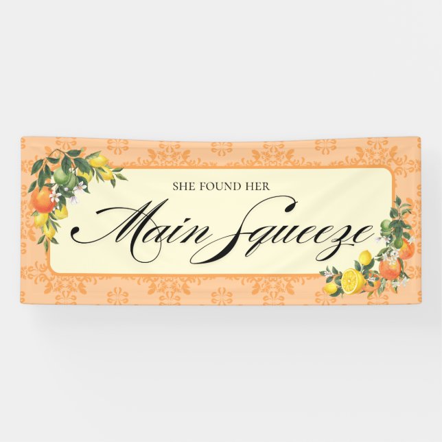 Bannière de fête prénuptiale orange (Horizontal)
