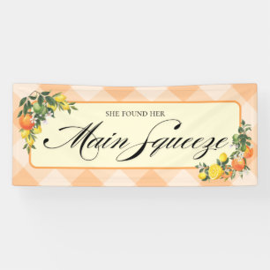 Bannière de fête prénuptiale orange