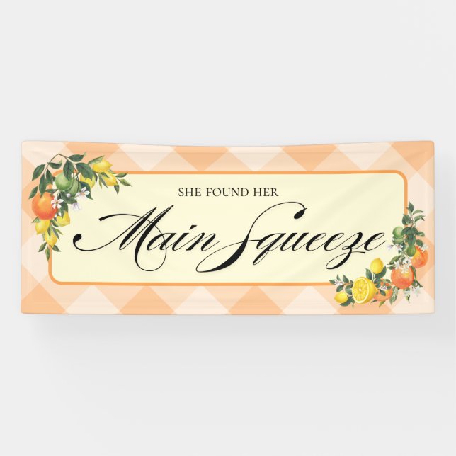 Bannière de fête prénuptiale orange (Horizontal)
