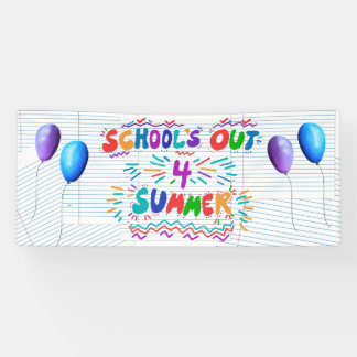 Bannière de fin d'année scolaire pour l'été