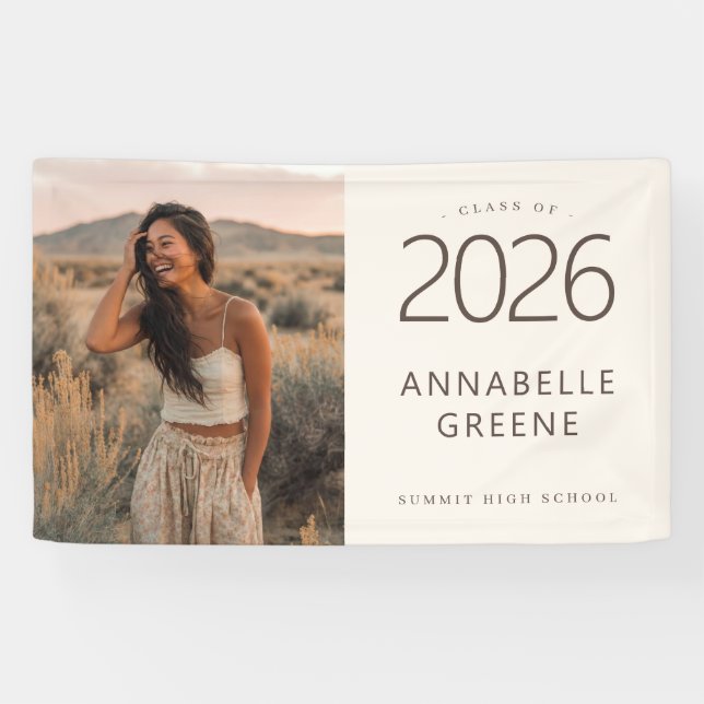 Bannière de fin d'études Boho Photo Promotion de (Horizontal)